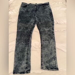 Phat Farm Men's Skinny Fit Acid Wash Stretch Jeans 38W/30L